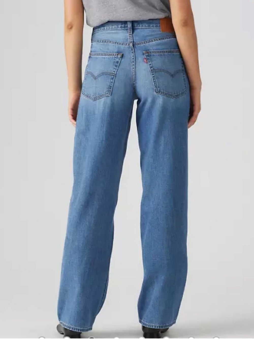 Levi's 28 x 30 Jeans Premium Baggy Dad Linen + Denim Lightweight Medium Wash NWT